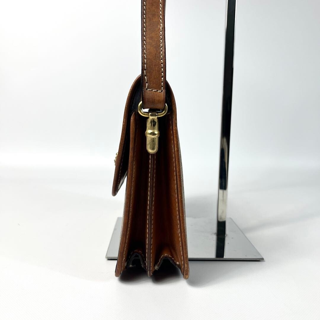 CELINE Shoulder bag Macadam Horsebit Beige Vintage Authentic From Japan