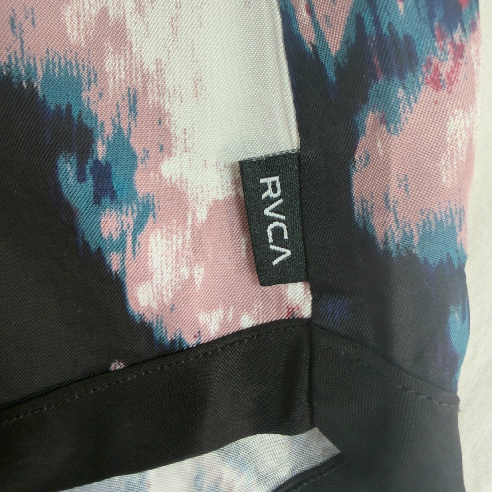 RVCA Sleeveless Collared Button Front Dress Tunic Abstract Print Size M