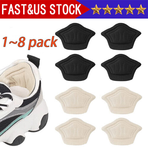 1-4 Pack Heel Grips for Loose Shoes Heel Cushion Pads No-Slip Shoe Inserts Half