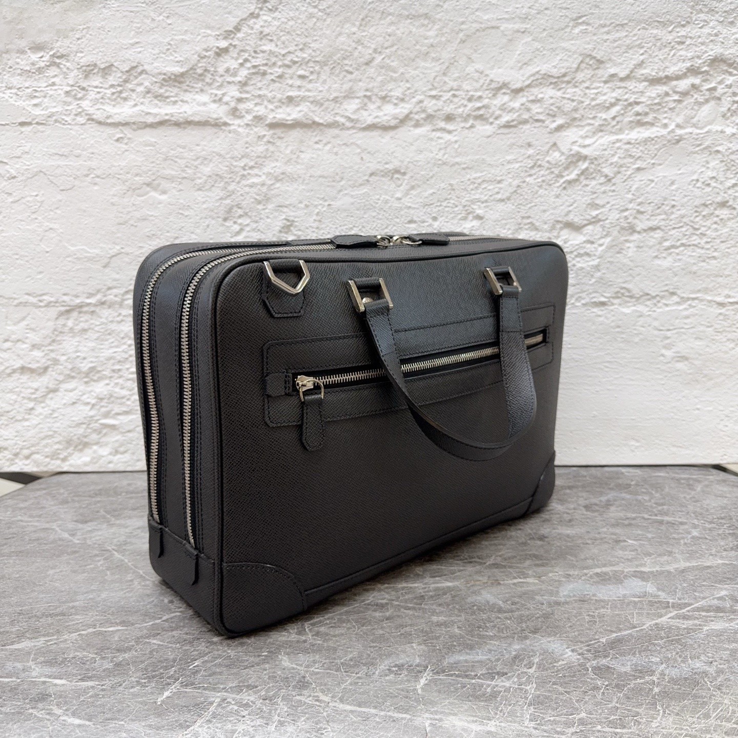 Louis Vuitton Pre-Owned Authentic Briefcase Dark Grey Silver