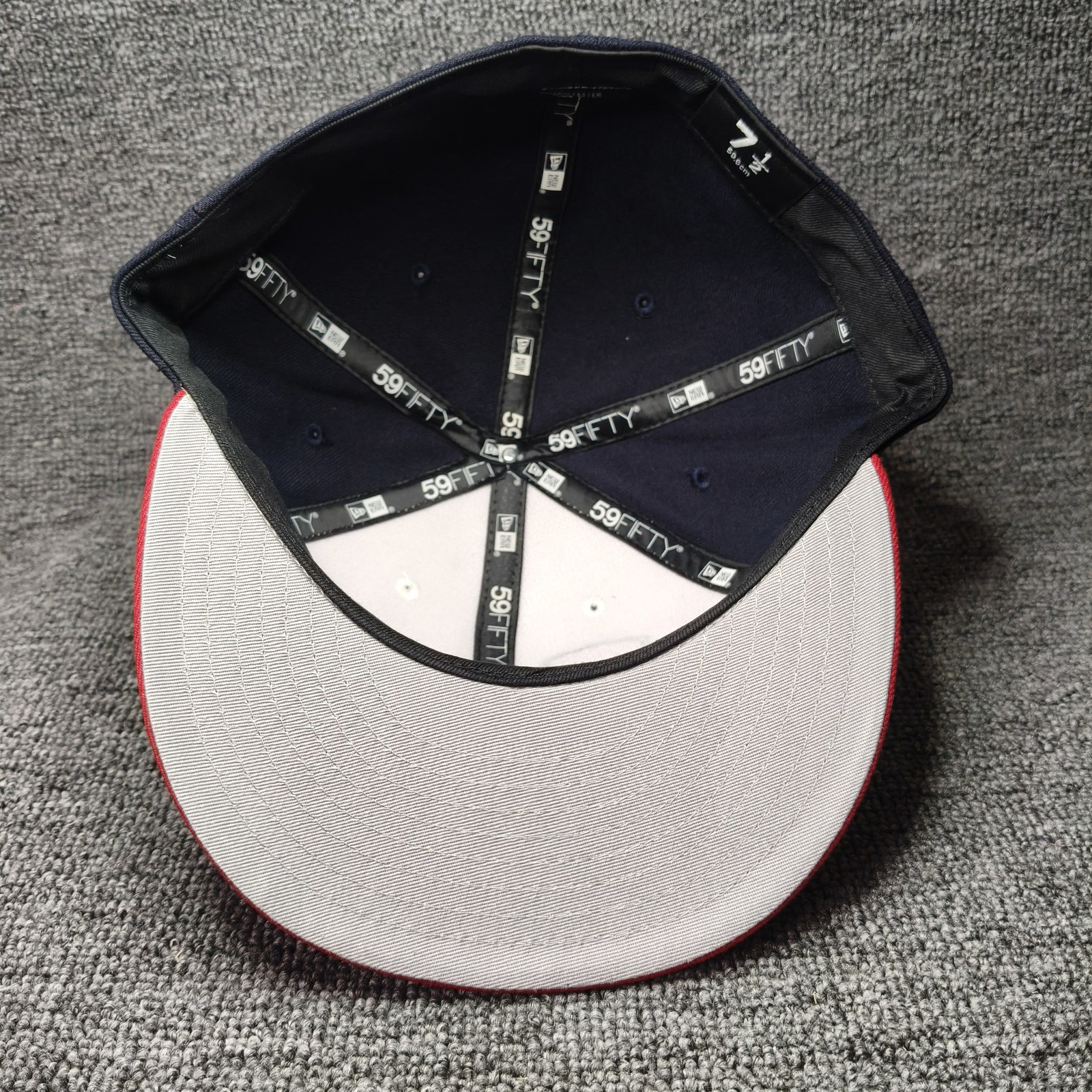 New Era USA 59FIFTY Fitted Flat Brim Red White Blue Hat 7 1 2