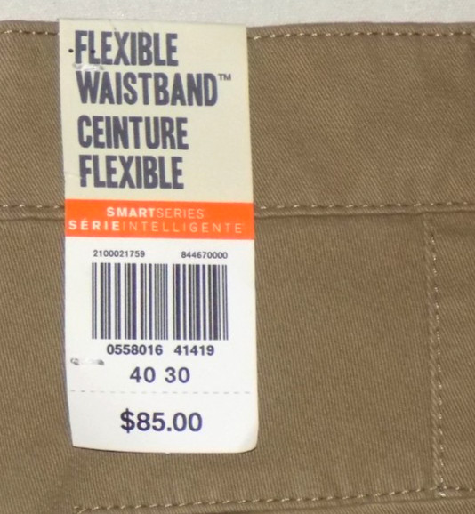 DOCKERS Men’s Ultimate Chino 4-Way Stretch Straight Fit Pants Khaki 40X30 New
