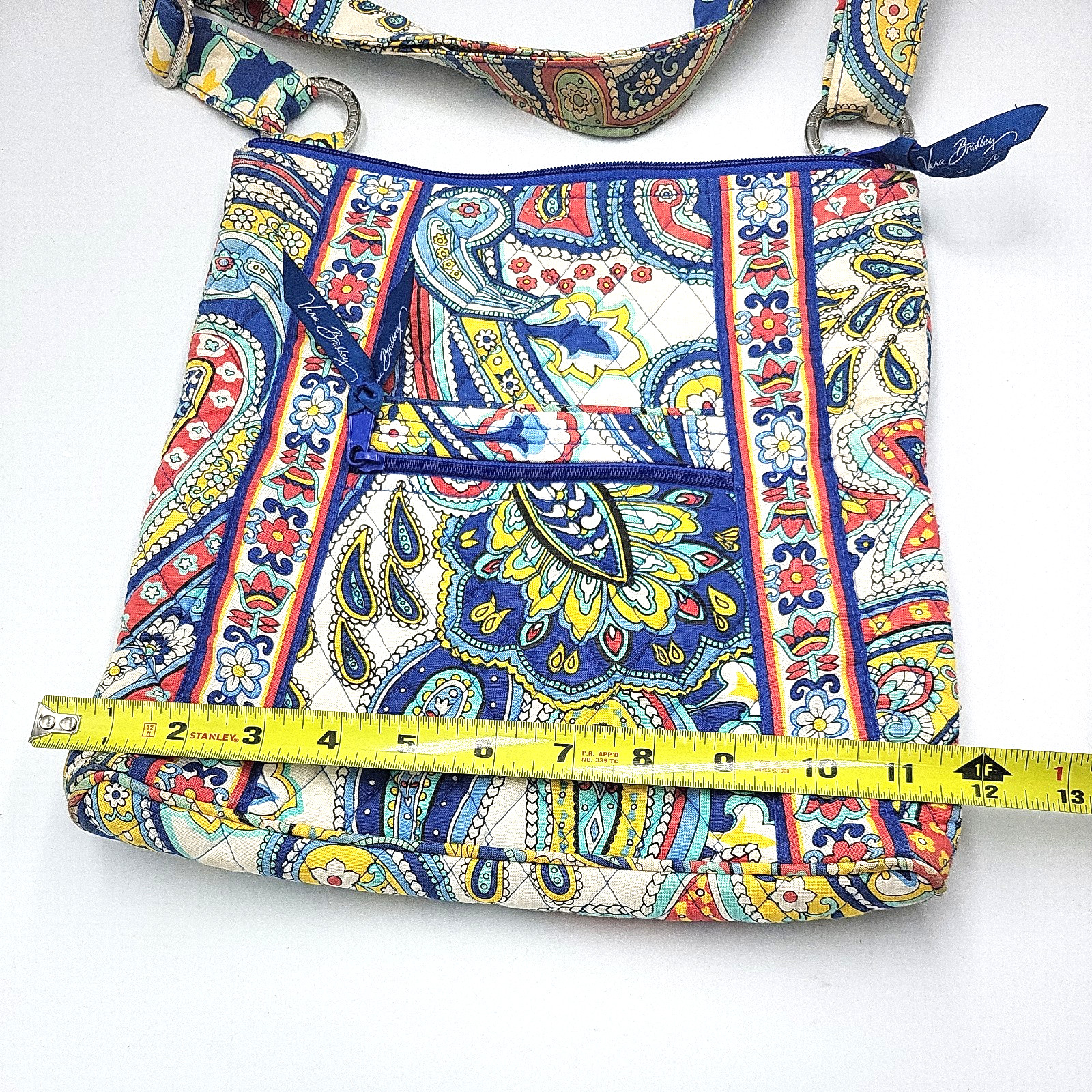Vera Bradley Retired Marina Paisley Hipster Crossbody Shoulder Bag/Purse 12″
