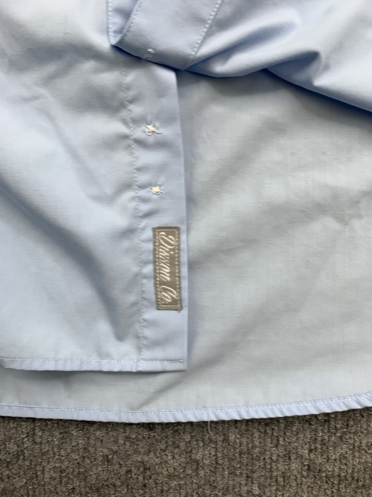 Dixxon Performance Bamboo Series Shirt Men XL Light Blue Short Sleeve Button Up