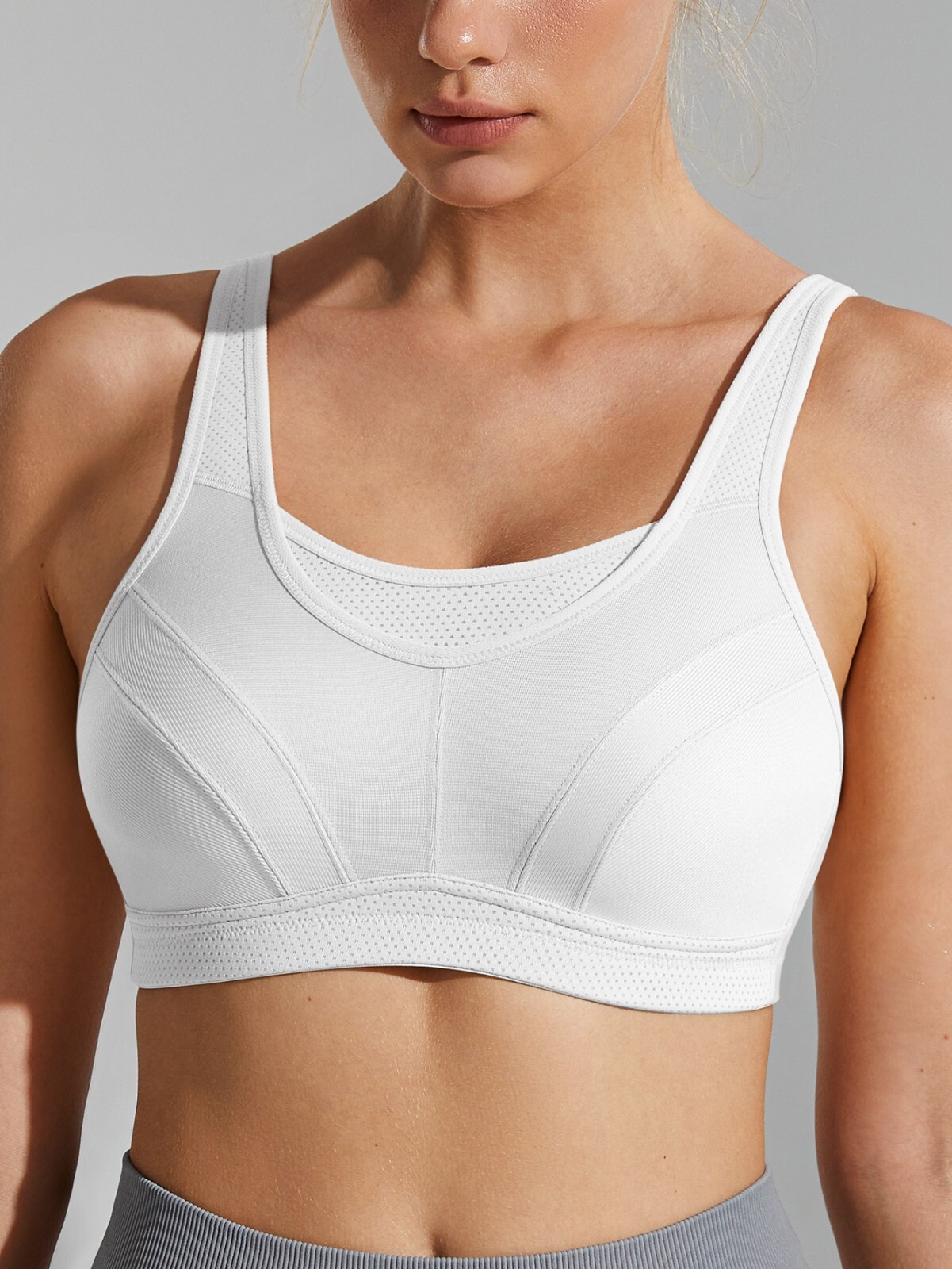 Wingslove Women’s Sports Bra High Impact Support Wirefree Plus Size Yoga Gym Top