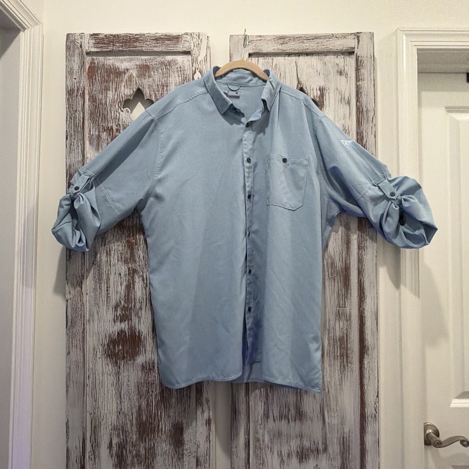 Fish Hippie🌟Men SZ~XL Performance Outdoor Button/Roll~Tab Long~Sleeve Shirt💥
