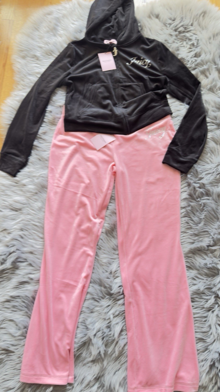 Juicy Couture Black Velour Matching Set