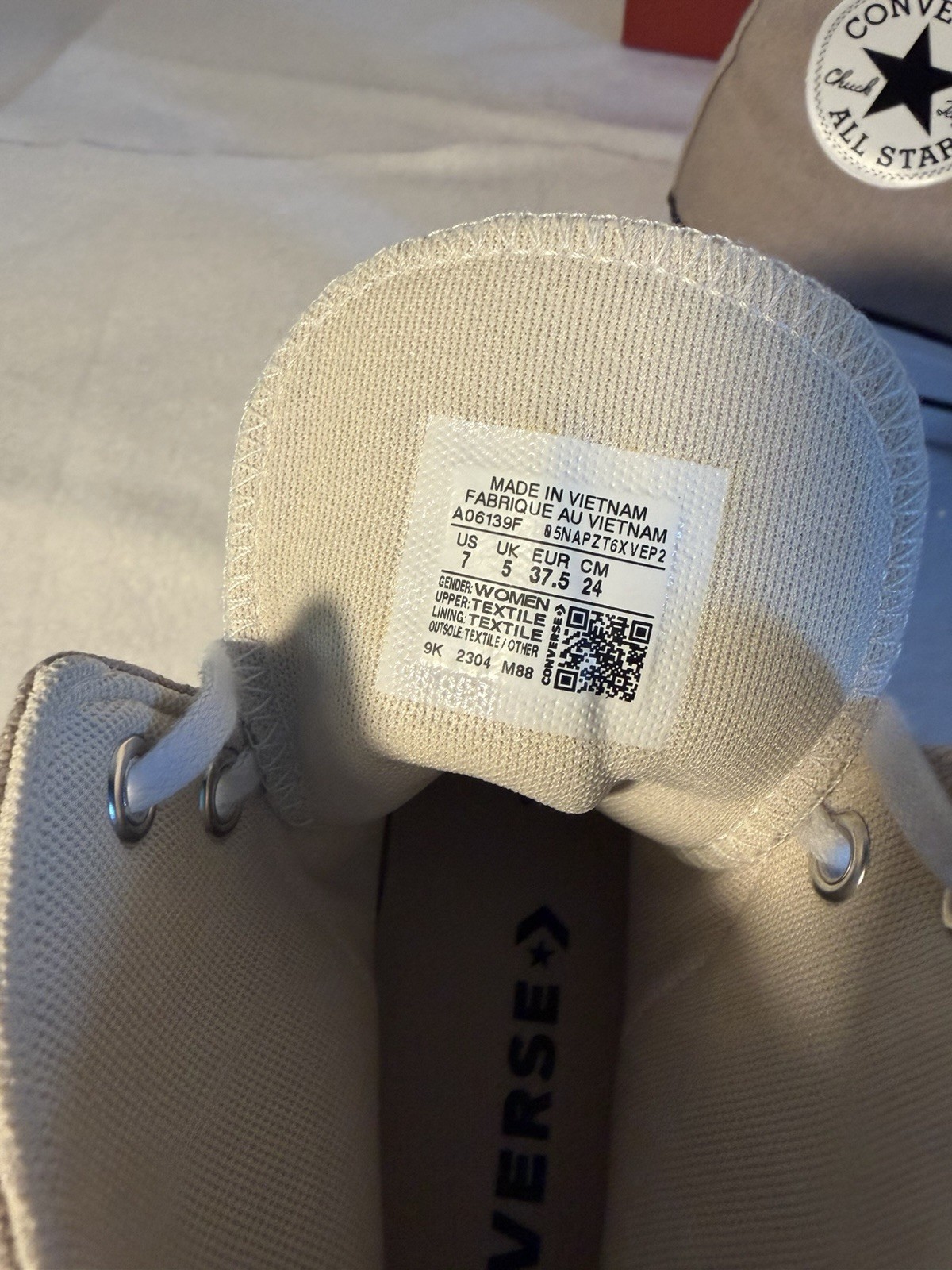 Converse Chuck Taylor Beige Platform High- SEE DESCRIPTION