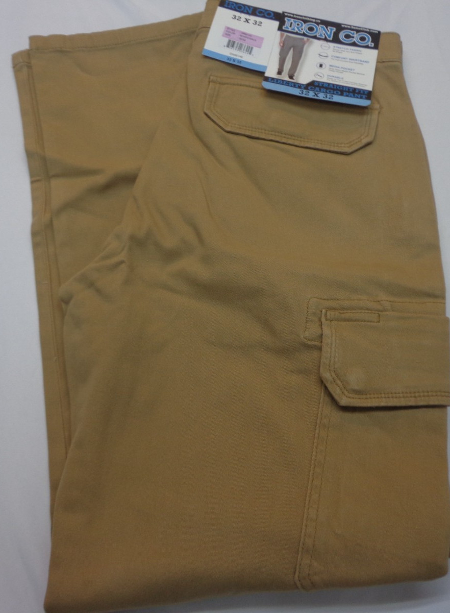 IRON Co. Clothing Liberty Stretch Fabric Cargo Pant 32×32 Boardwalk Khaki