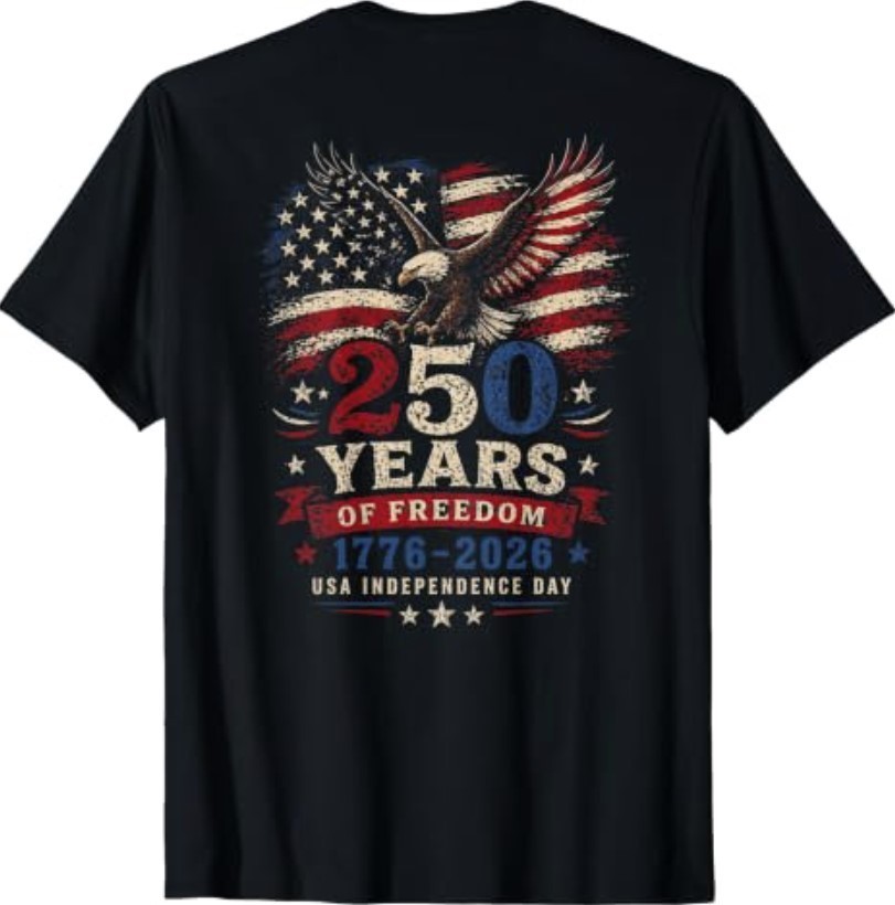 250 Years US Flag American 250th Anniversary 4th of July T-Shirt