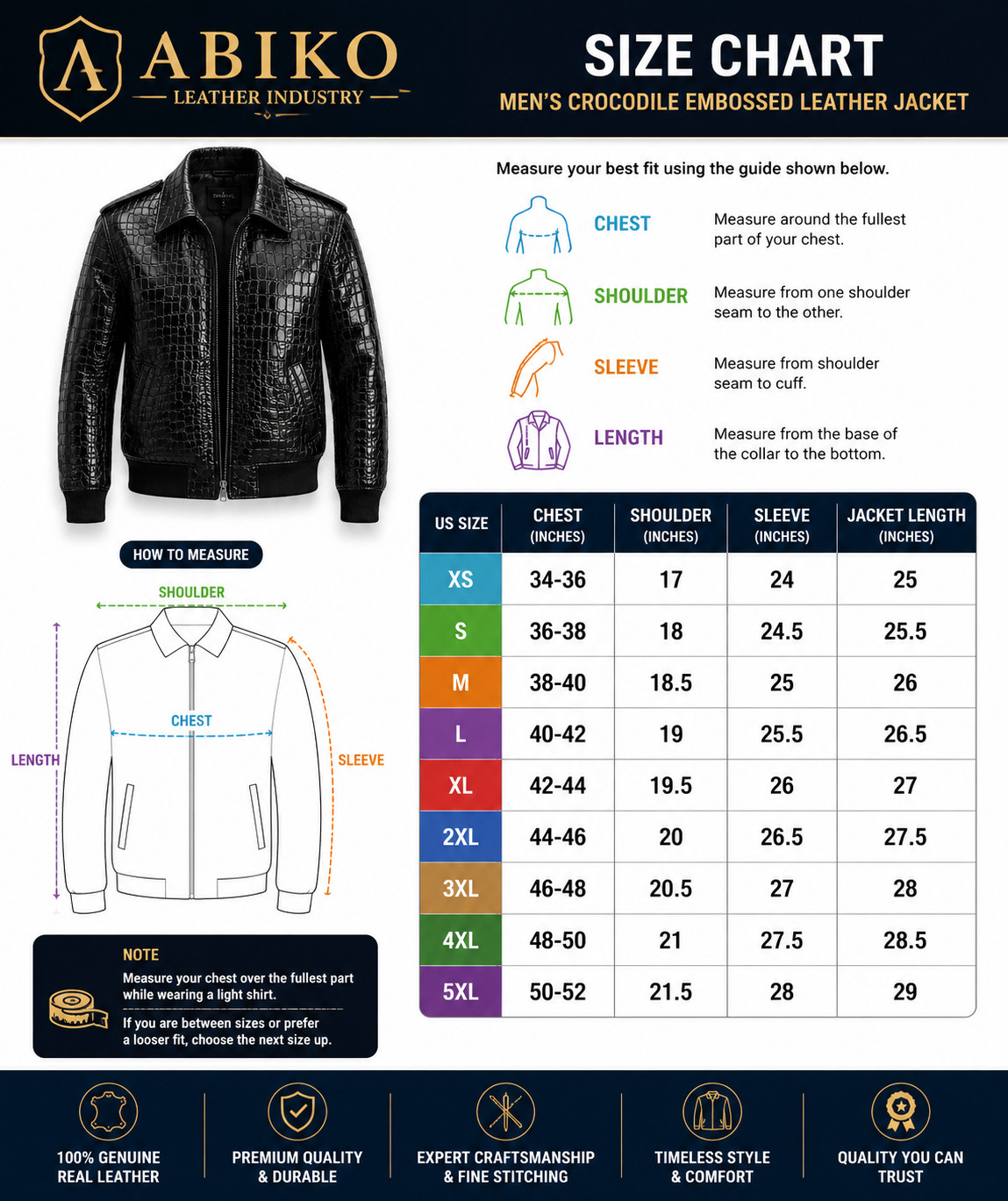 Men’s Black Real Leather Crocodile Embossed Luxury Alligator Print Bomber Jacket