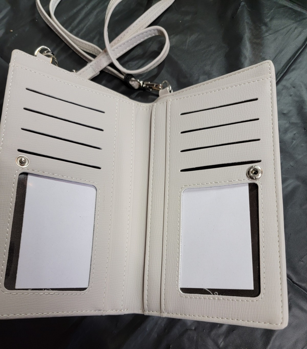 Cellphone Wallet, Meiruida Collection Ivory & little flowers on the front