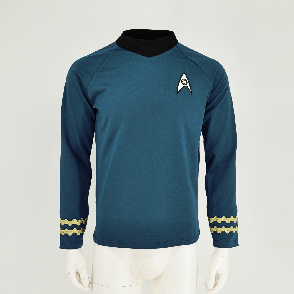 The Original Series Captain Kirk Gold Shirts TOS Spock Blue Red Uniforms Costume