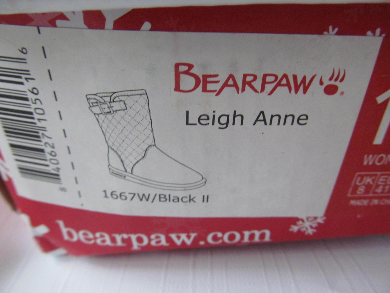 New Unisex BEARPAW Leigh Anne New Black Suede Snow Boots Size 10 Women / 9.0 Men