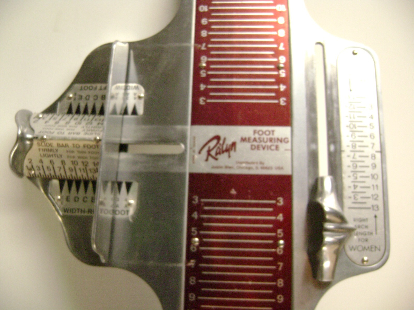 RALYN & PREMIER FOOT MEASURING DEVICE WOMENS FOOT SHOE SIZER SET 2