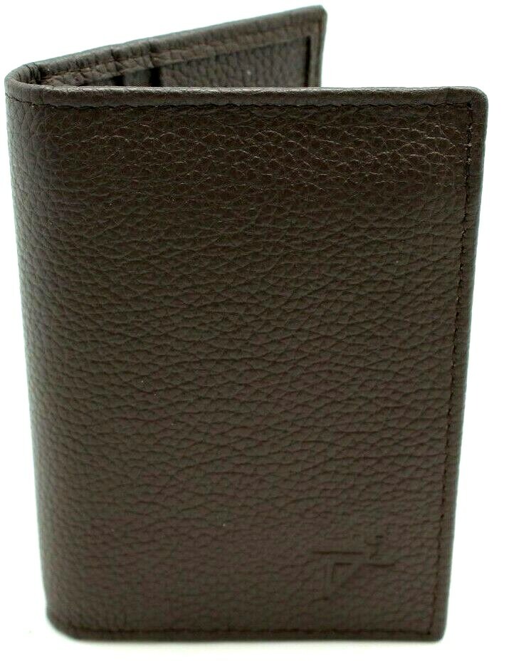 RFID safe Top Grain Leather L-Fold Wallet for Men Student ID Card Case Holder