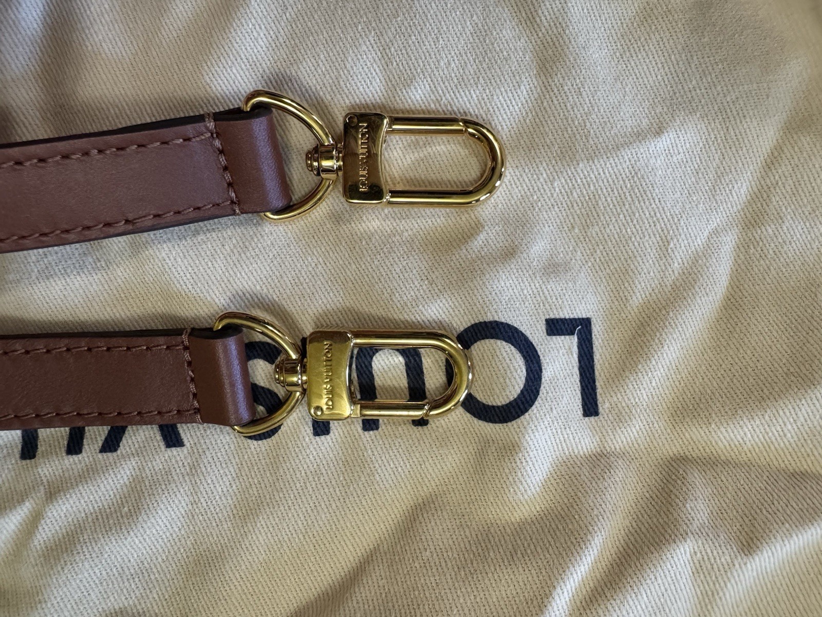 Louis Vuitton Adjustable Replacement Shoulder Or Crossbody Strap Caramel