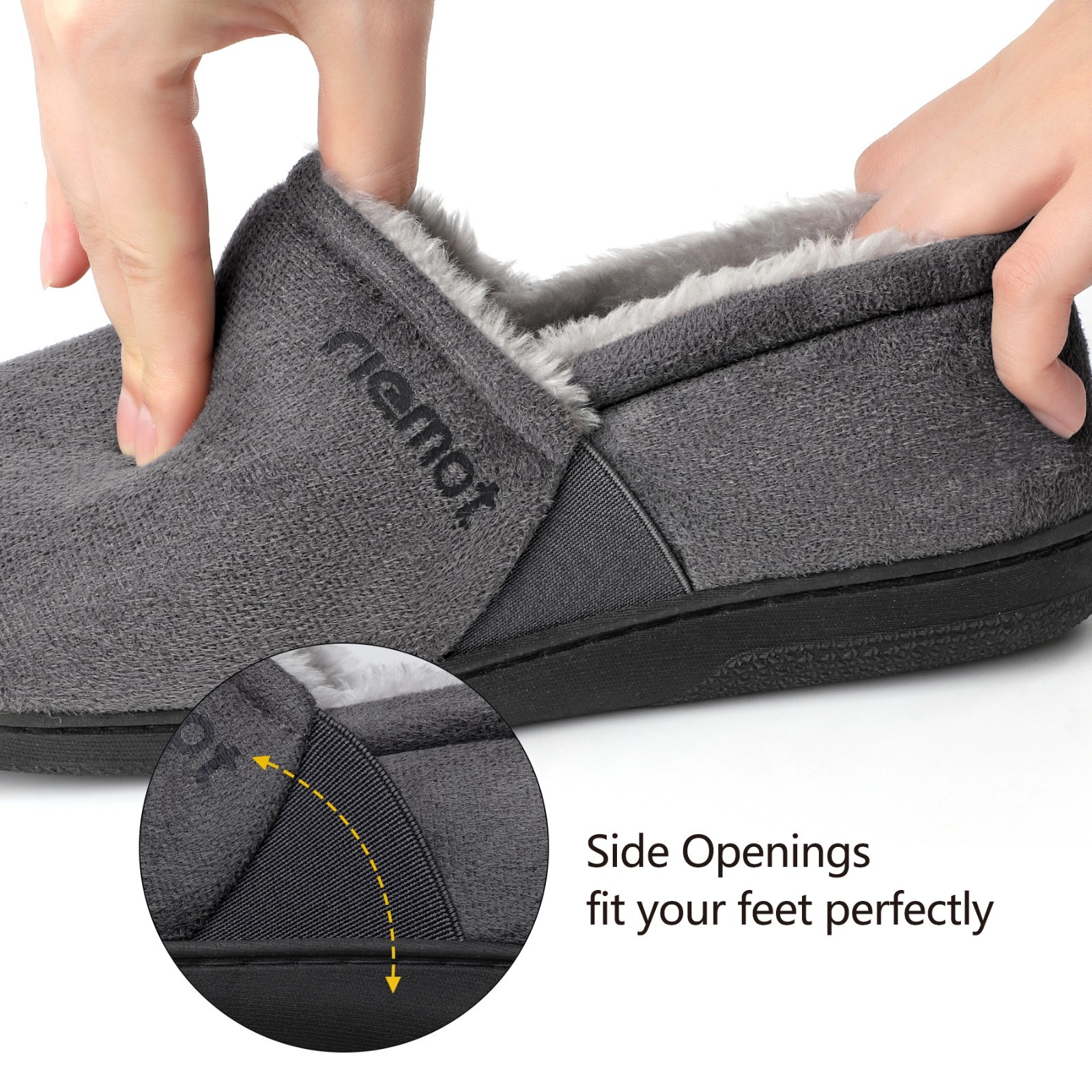 riemot Cozy Memory Foam Moccasin Slippers Mens Womens Home House Shoes