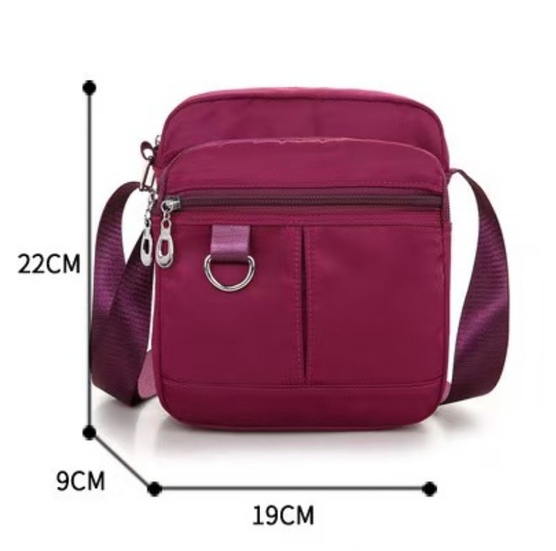 Women Large Waterproof Messenger Cross Body Handbag Bag Shoulder Purse Magenta