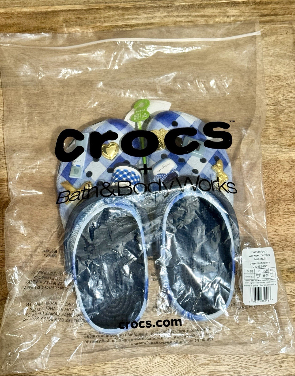 Limited Edition Bath & Body Works GINGHAM SCENTED Crocs Classic Clog W 8 / M 6