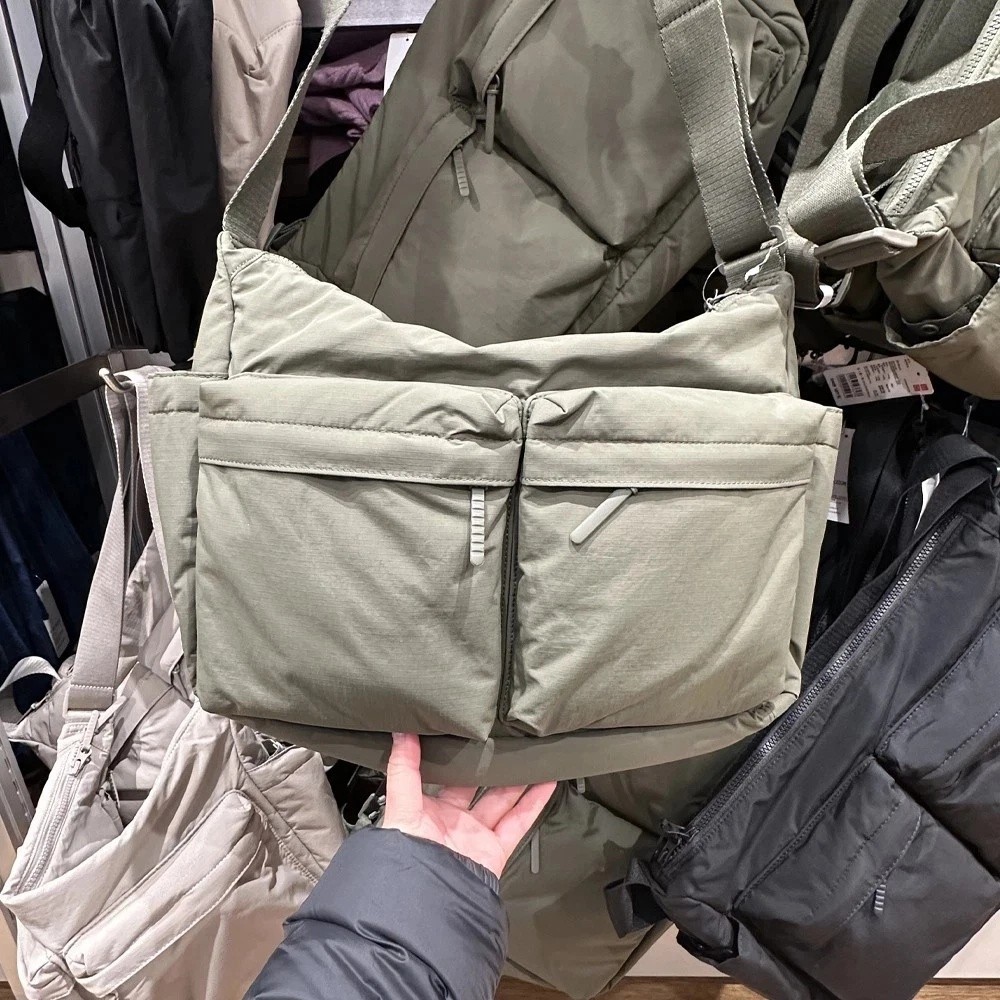 UNIQLO Casual Multi-pocket Messenger Bag Women Fashion Nylon Shoulder Bag Travel