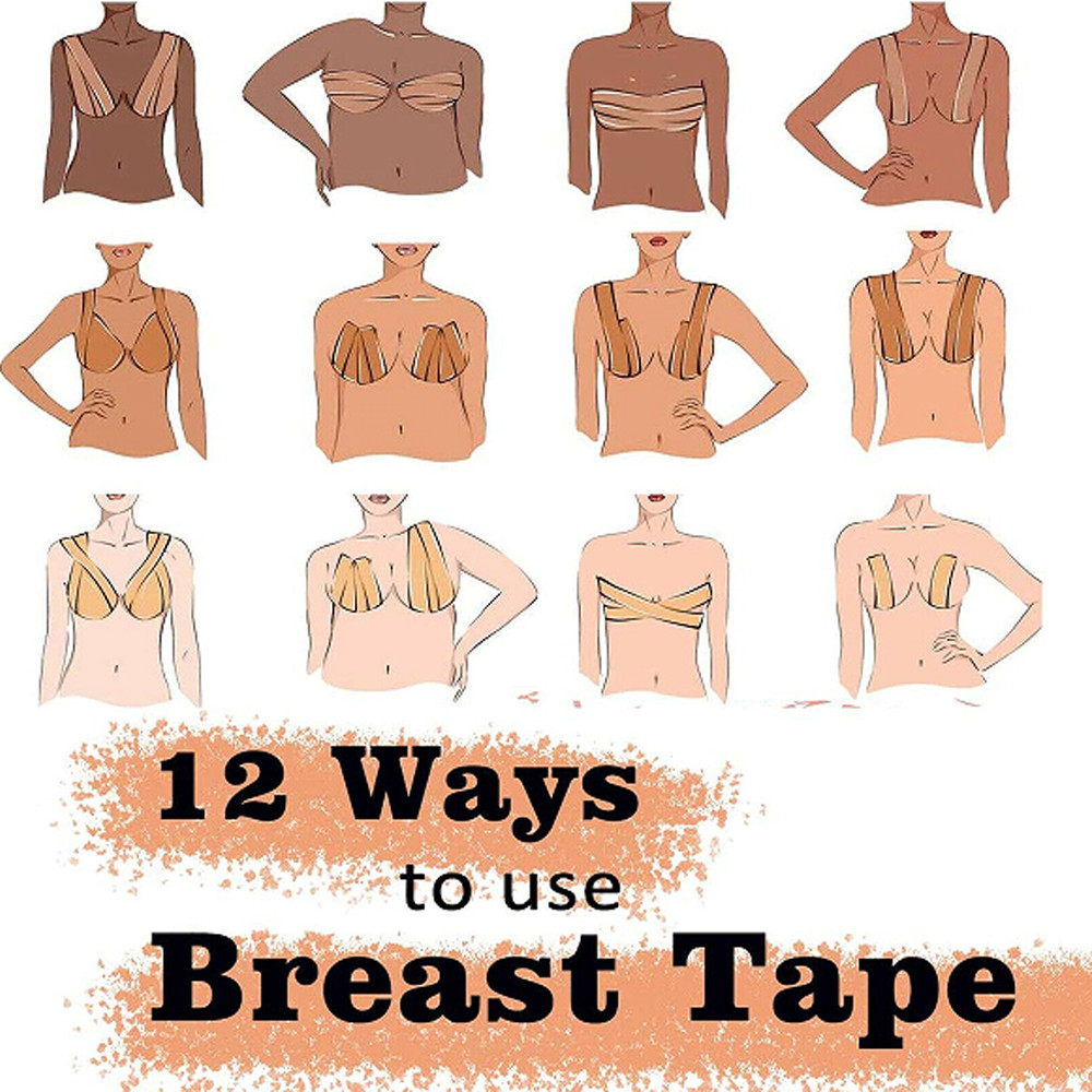 Invisible Breast Lift Tape 5M Roll Push-up Boob Shape Bra Nipple Cover Sticker