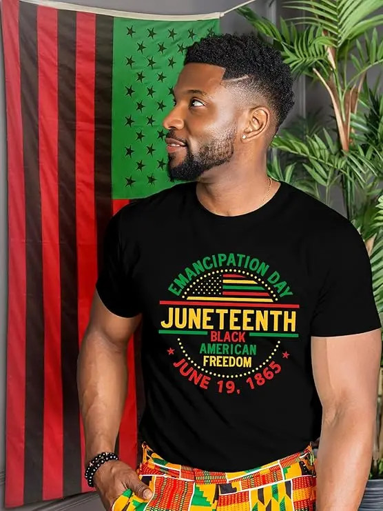 Juneteenth Shirt for Men 1865 Celebrate African American Freedom Tshirts