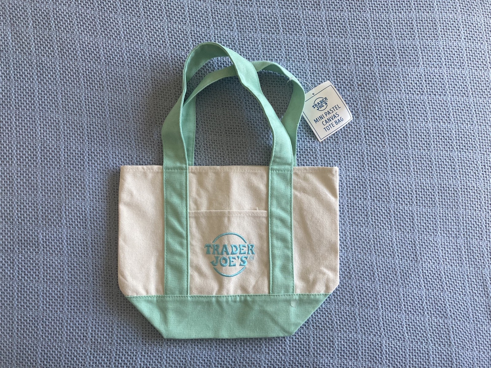 NEW! Mini Trader Joes canvas tote bags in original and pastel colors