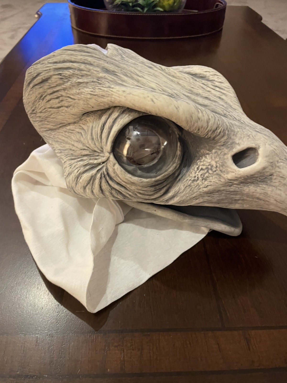 Adult Zagone Studios Hand Made “White Raven” Moving Mouth Mask