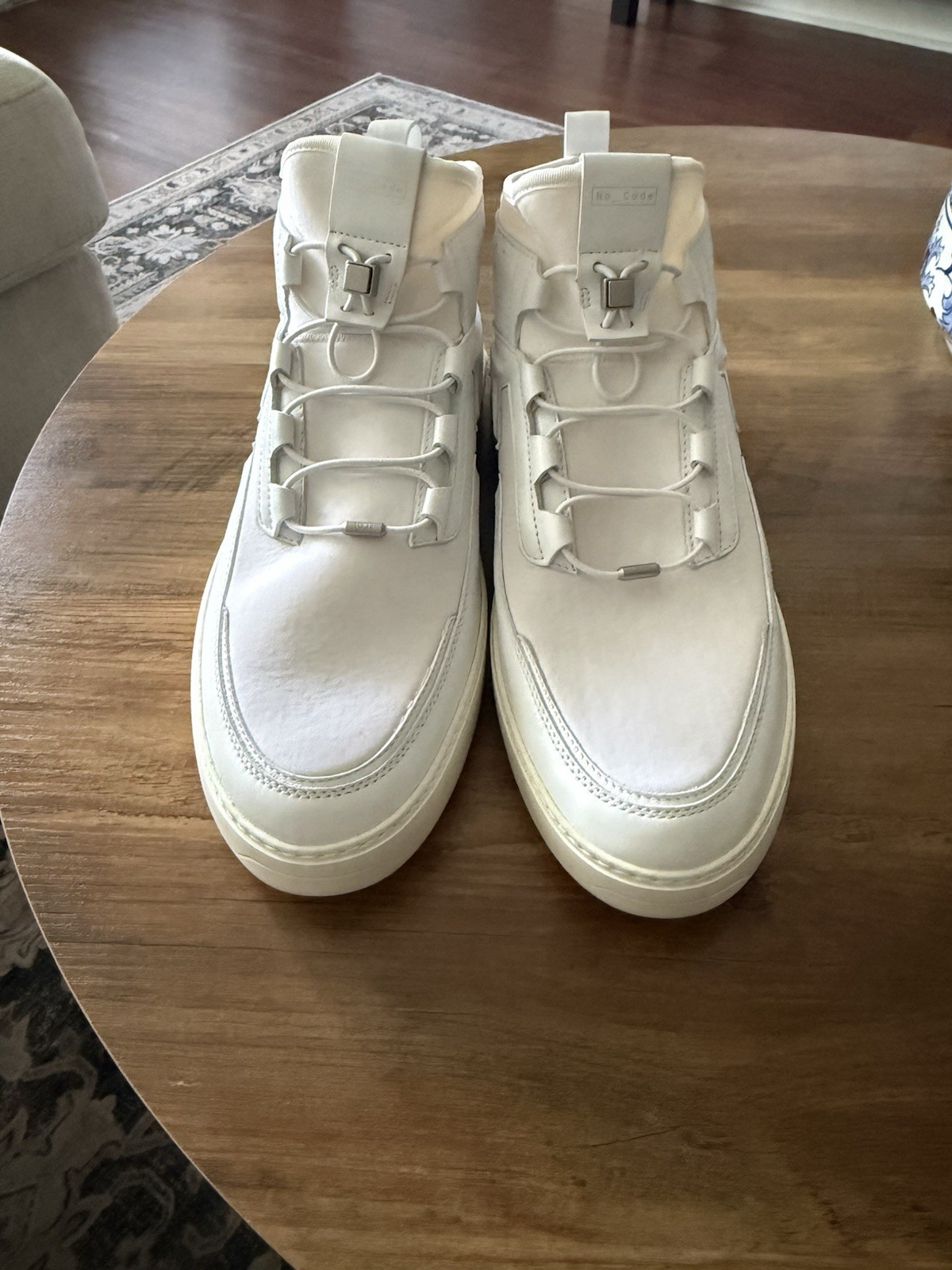 Tod’s No_Code Men’s White Leather High Top Sneakers T-Logo Perforated