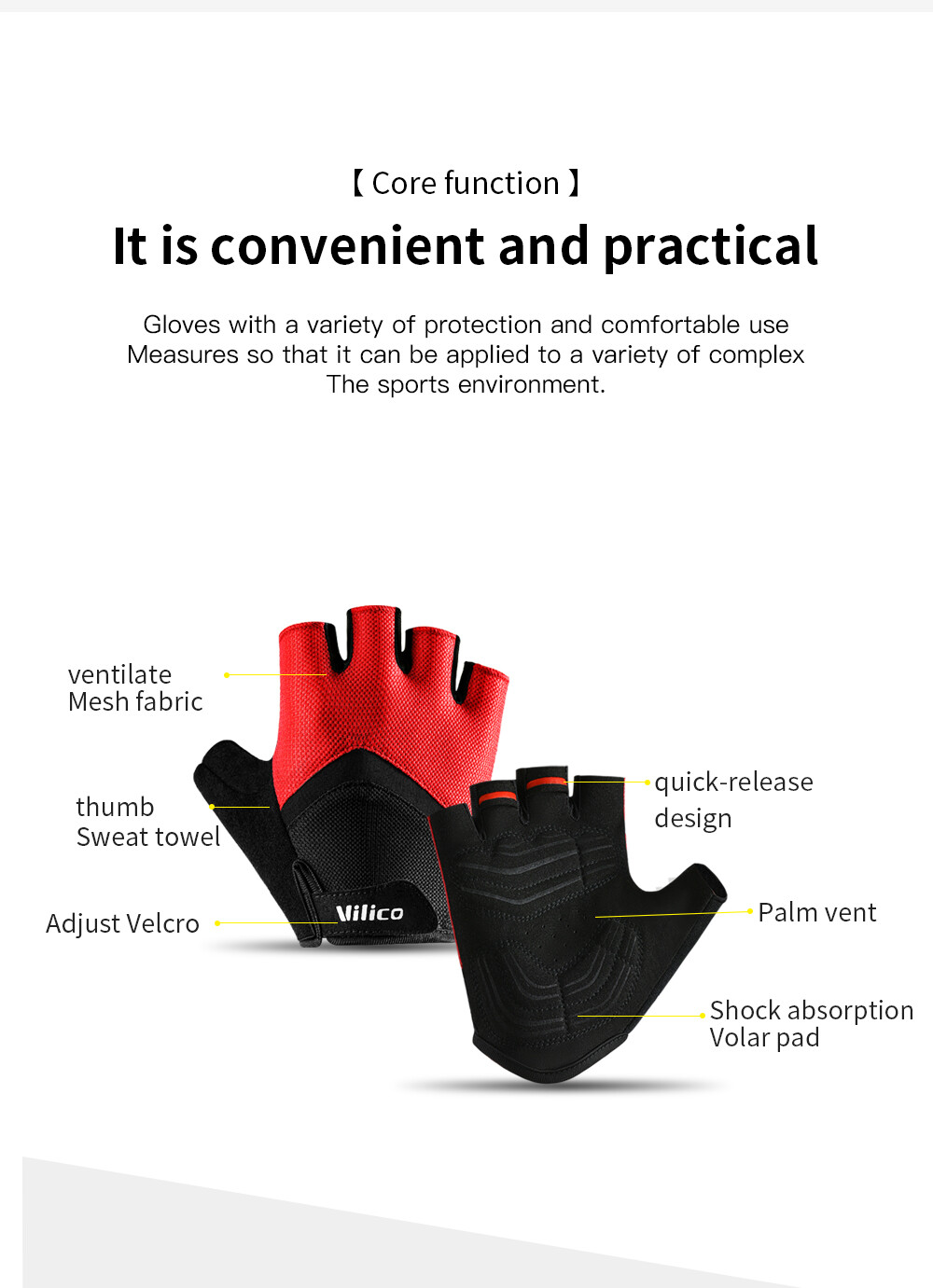 Half Finger Cycling Gloves Outdoor Sports Racing Gloves Pad Breathable Driving