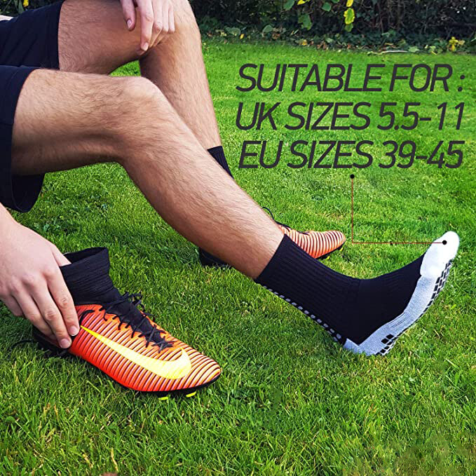 Men’s Anti Slip Football Socks Athletic Long Socks Absorbent Sports Grip US Sell