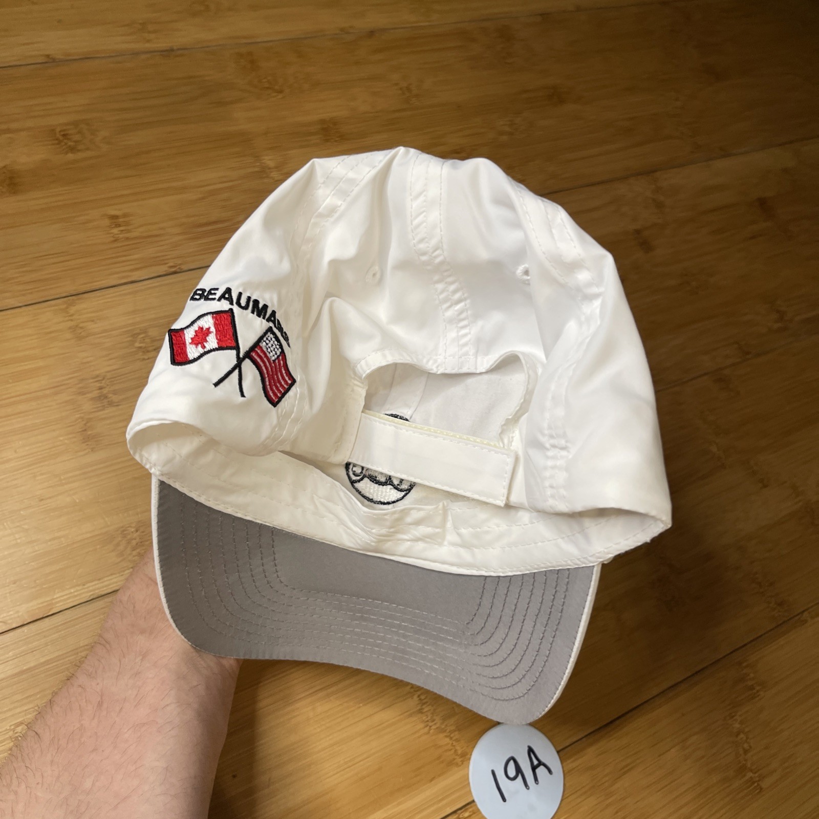 BYC YBC Propeller American Canadian Flag White Performance Adjust Hat Cap Golf