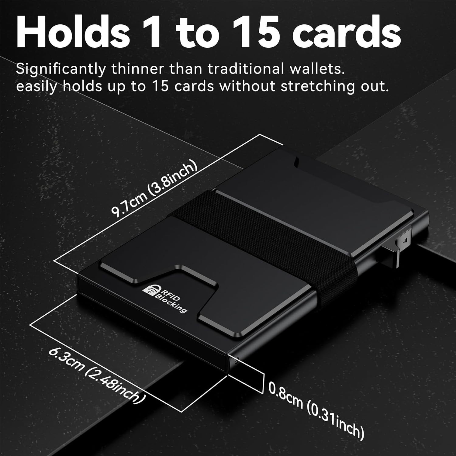 Furid Smart Card Wallet for Men RFID Blocking Pop Up Metal Wallet-colors