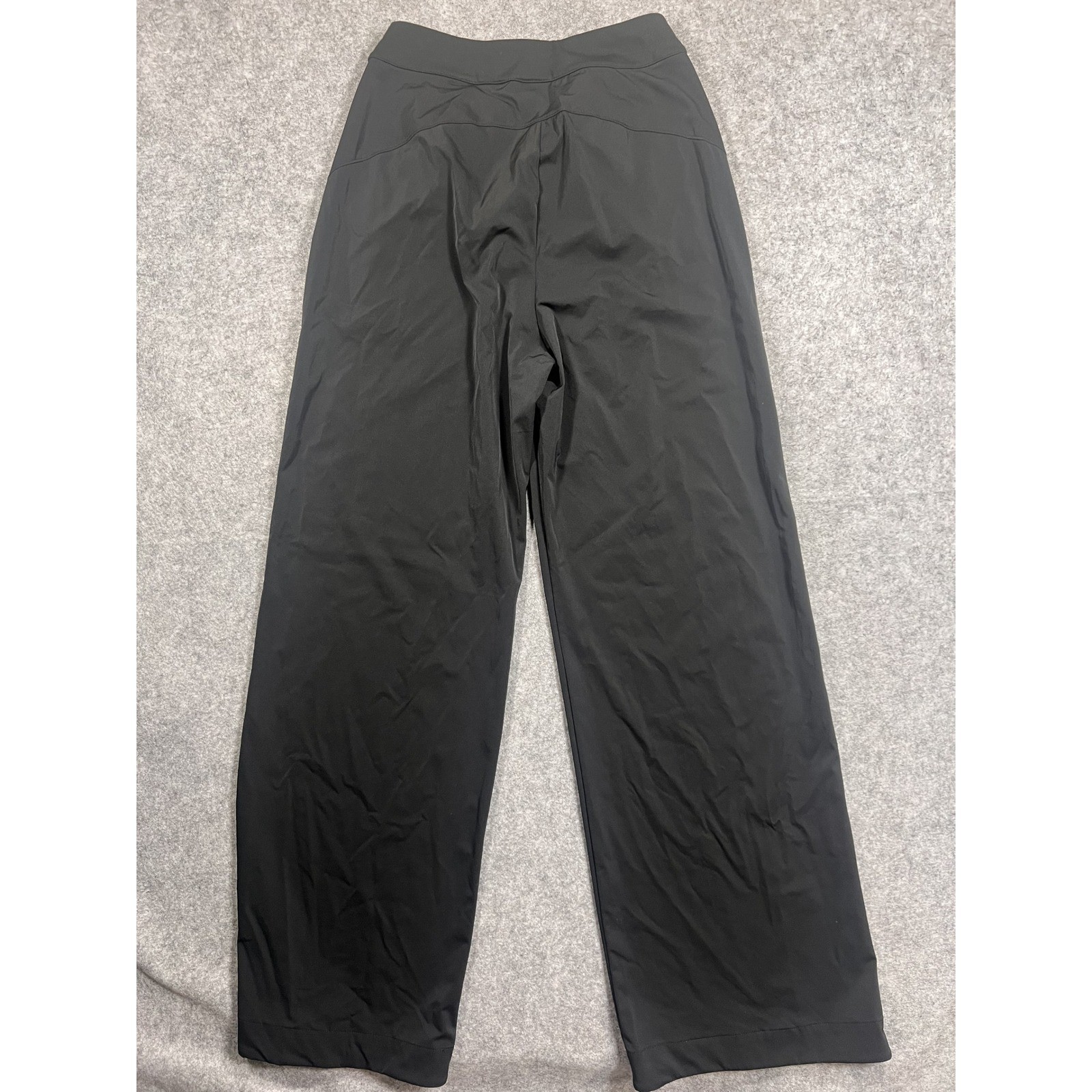 Nike Dri-FIT Wide Leg Pleated Trousers Small Black Nylon Spandex Stretch