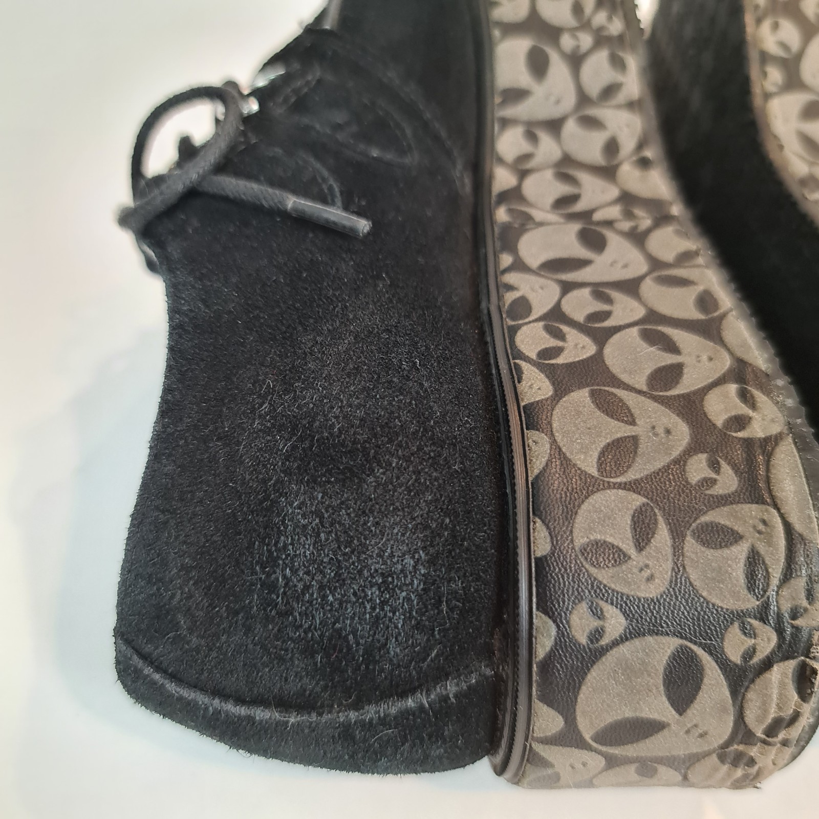 T.U.K. Alien Wrapped Platform Mondo Creepers W 8 M 6 Glow In The Dark Sole Black