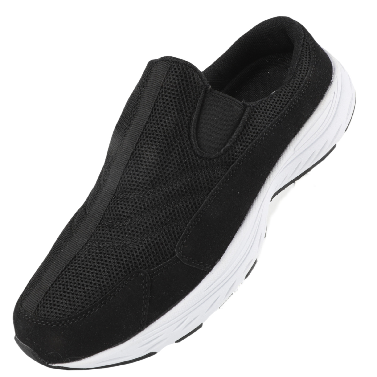 Mens Wide Slip On Mule Shoes Comfortable Closed-Toe Clogs Walking Sneaker Shoes