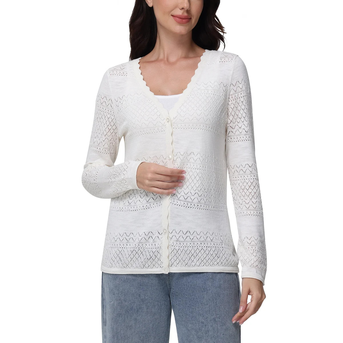 Frye Women’s Pointelle Cardigan