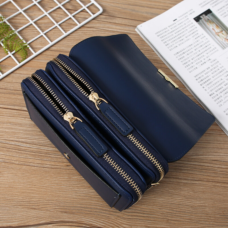 Large Capacity Women’s Zipper Shoulder Bag Crossbody Bag Cell Phone Bag Wallet