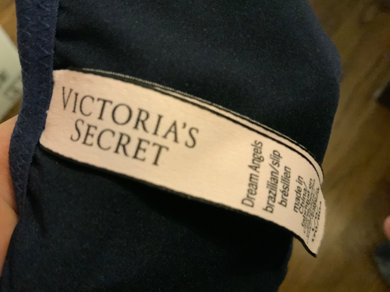 New Victoria’s Secret Bra 34DDD Panty Set deep blue large Satin Romper lace Goth