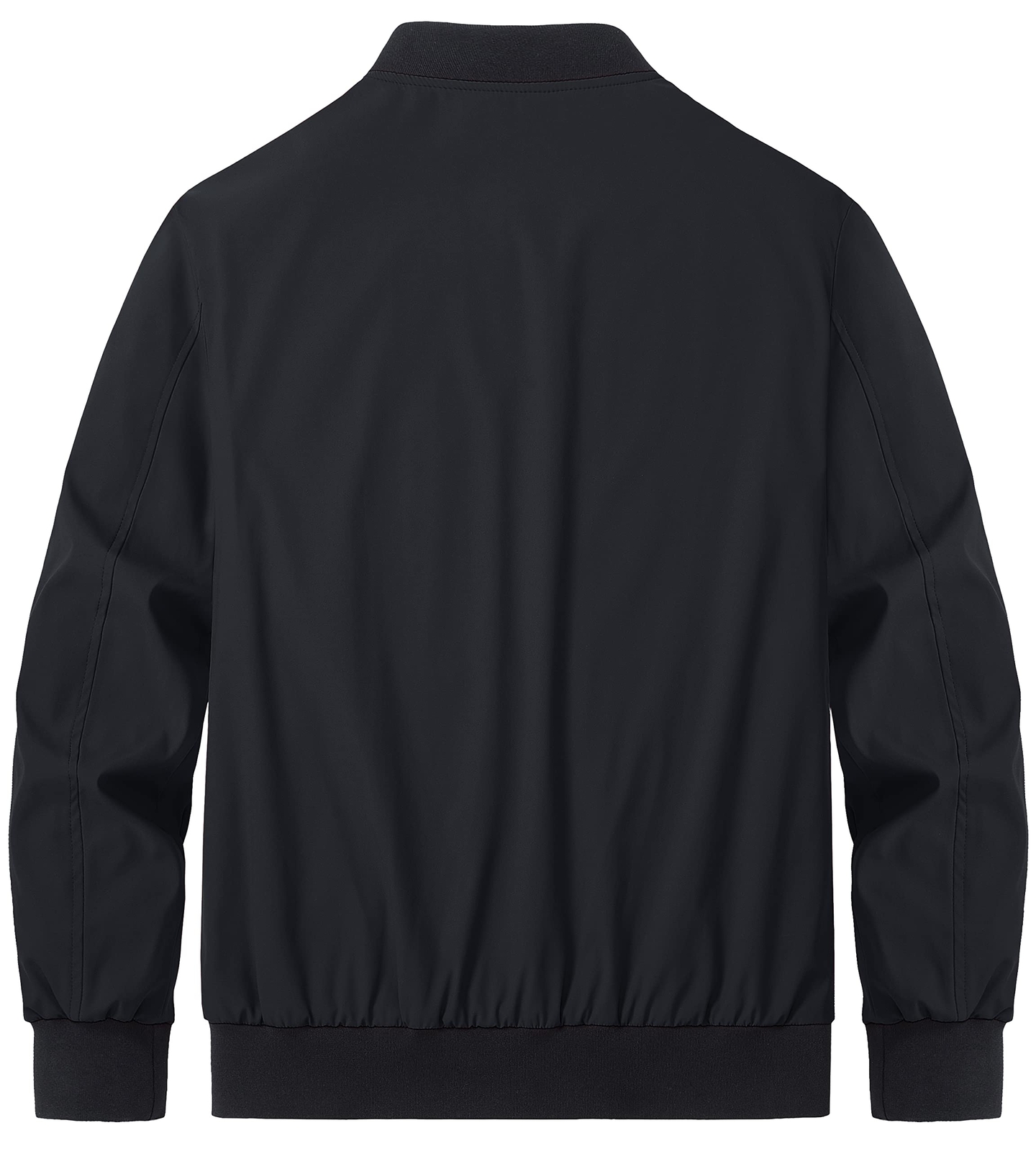 Men’s Spring Fall Thin Bomber Jacket Full-Zip Sportswear Lightweight Casual Coat