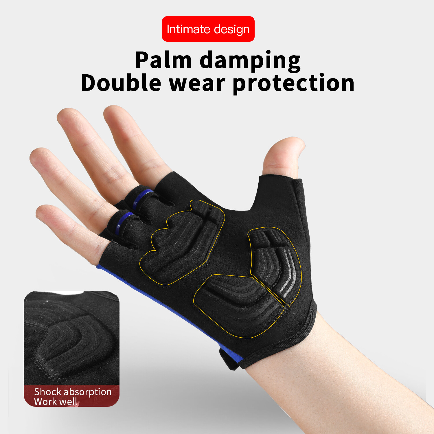 Half Finger Cycling Gloves Outdoor Sports Racing Gloves Pad Breathable Driving