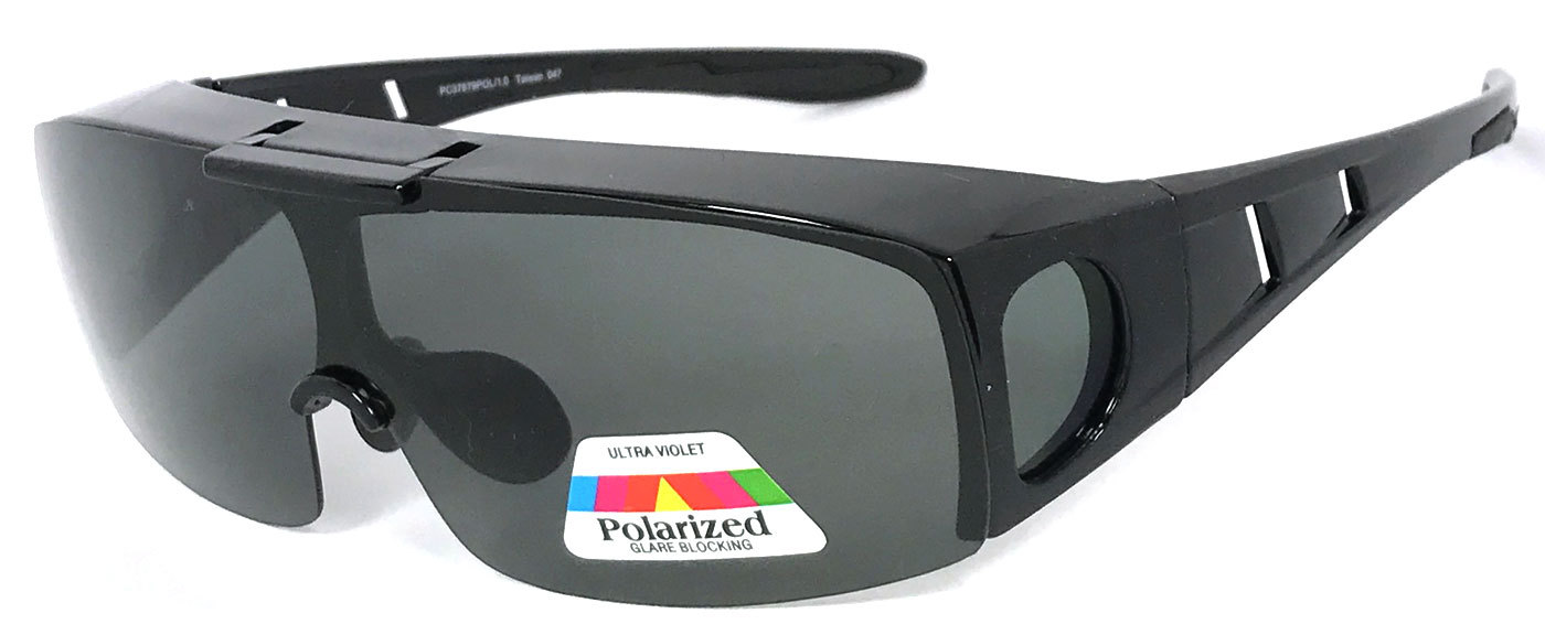 Flip Up POLARIZED Cover Put Fit over Sunglasses wear Rx glass Fit Driving UV400