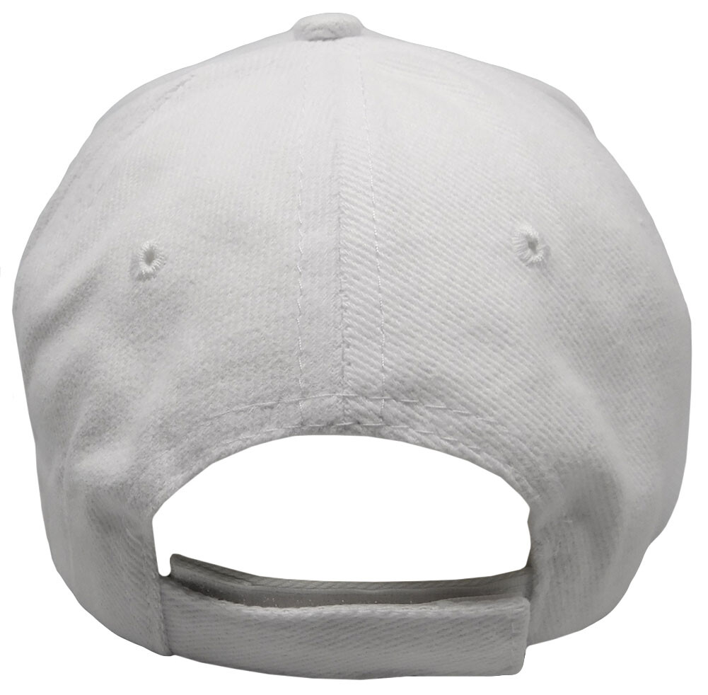 Texas Map (Texas Flag Overlay) White 100% Cotton Adjustable Embroidered Cap Hat