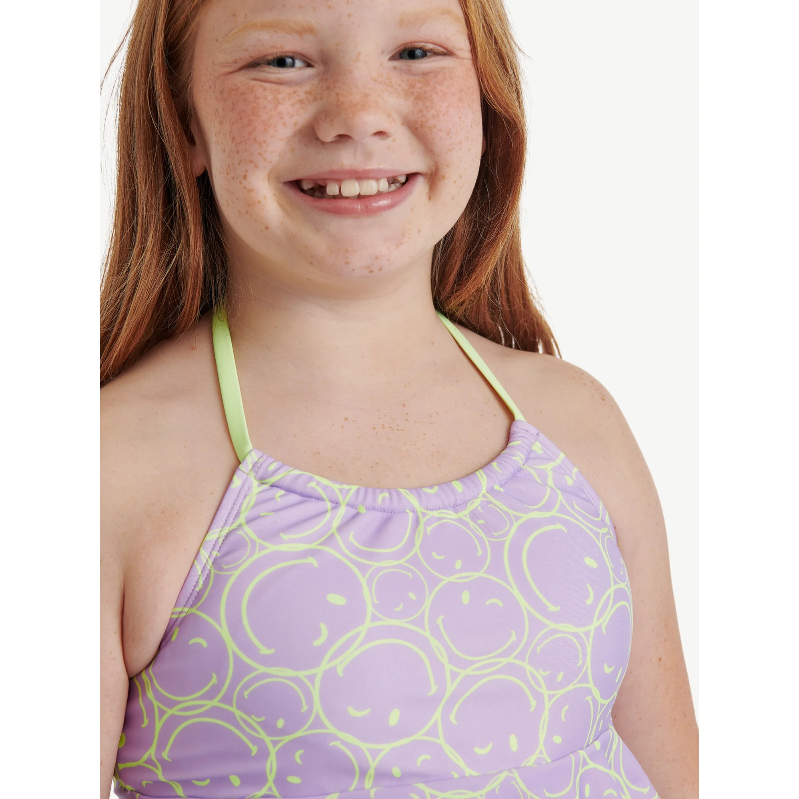 Justice Girls 2 piece Emoji Ruffle Halter Tankini Swimsuit Many size New