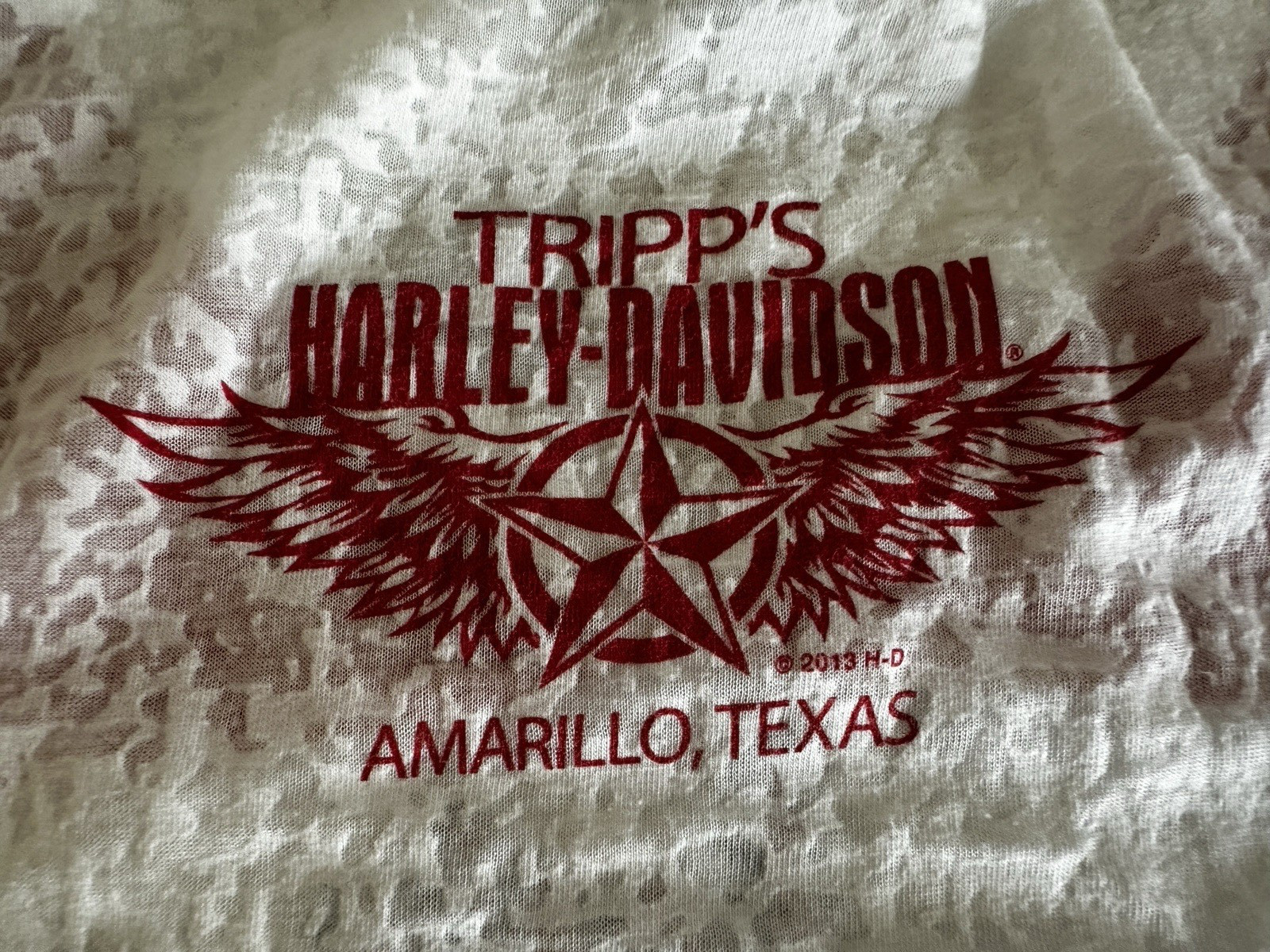 Harley Davidson Women Sz M Logo Graphic Motorcycle 2013 Top Tripp’s Amarillo TX