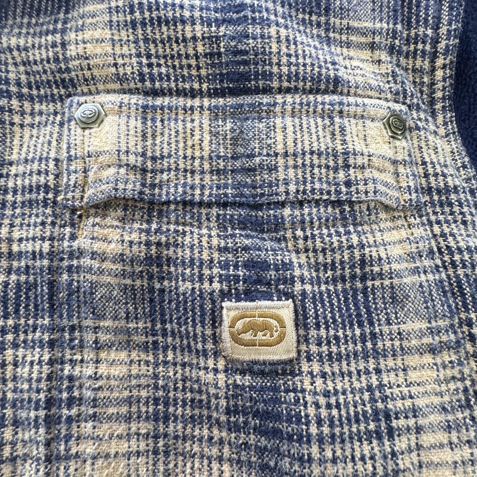 Ecko Unltd. Jacket Youth S Blue Quilted Hooded Lined Insulated Pockets Logo