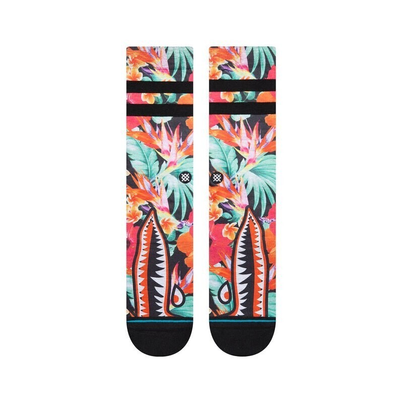 Stance Adult Black Crew Polyester Floral Jackson Dorian Casual Socks Sz M 6-8.5
