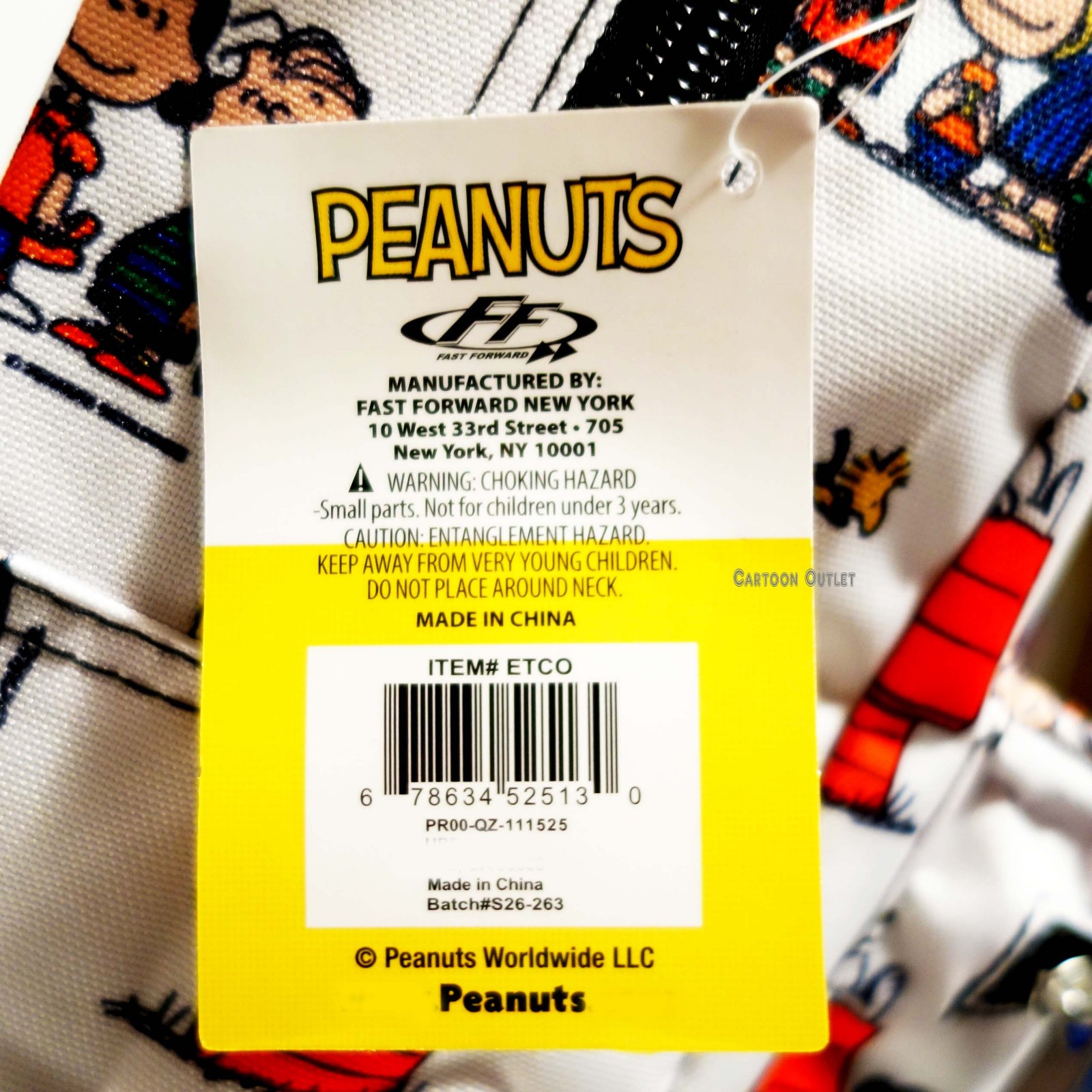 Large Backpack Peanuts Snoopy Charlie Brown White 16″ School Bag Tote New