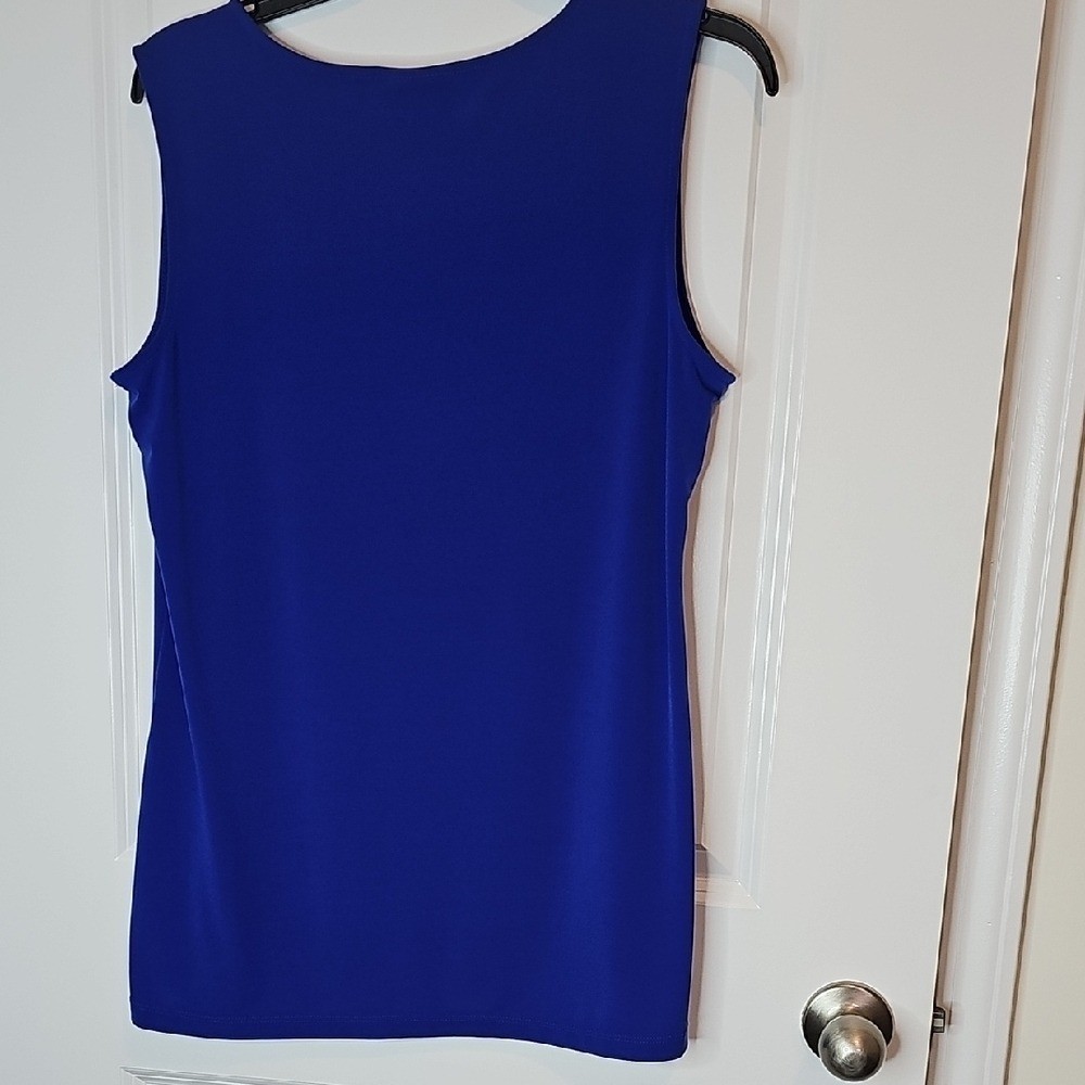 Susan Graver Royal Blue V-Neck Tank Top